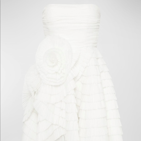 AJE Sculptura Pleated Strapless Minidress - Picture 4 of 6